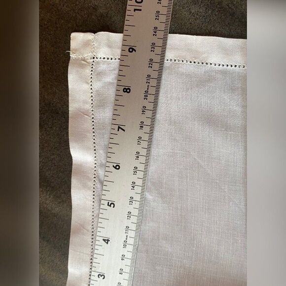 Vintage Table Runner White Linen Lace Cross Altar 16 X 9” - Picture 3 of 3